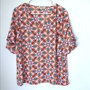Loft Flutter Sleeve Blouse size M